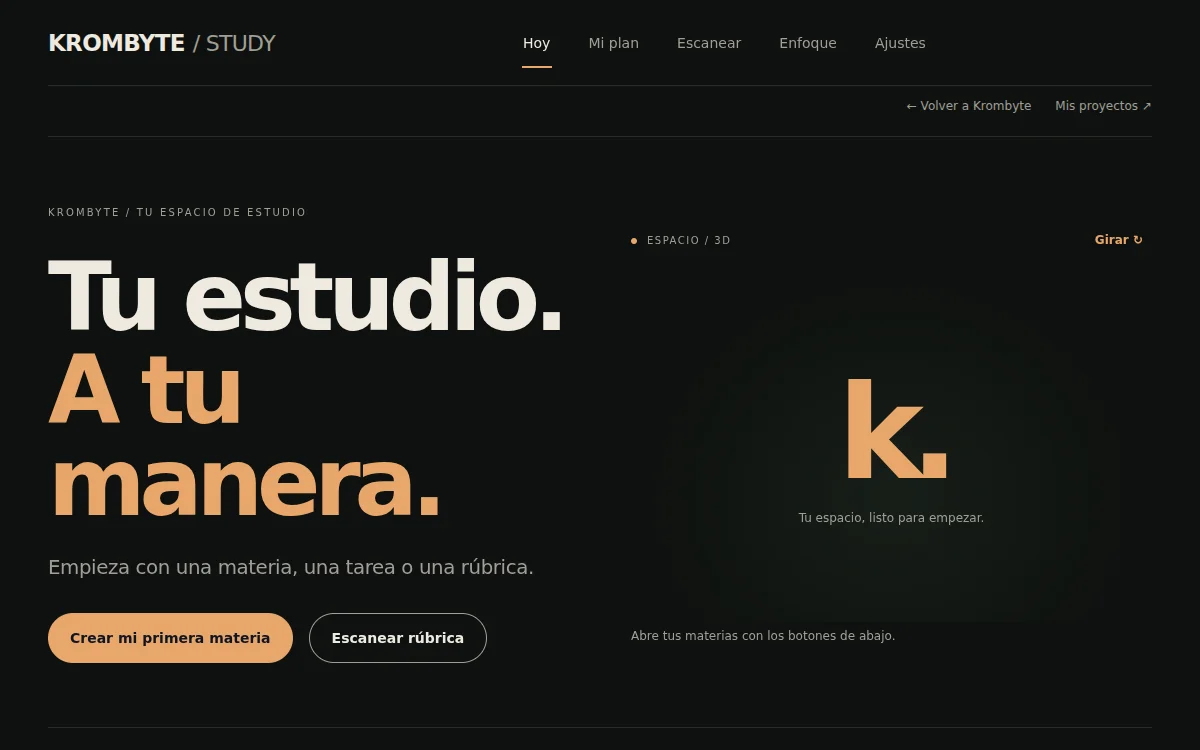 Krombyte Study, uno de mis proyectos
